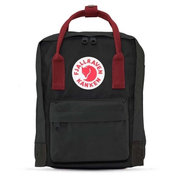 Fjallraven Kanken Black and Red  Mini Unisex Backpack - Picture 3 of 4